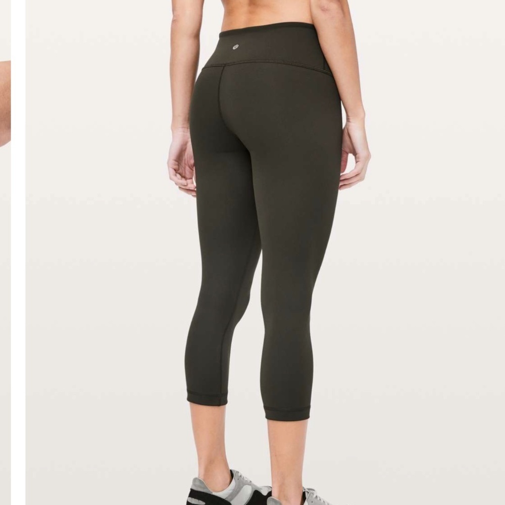 Lululemon Wunder Under Crop III Full-On Luxtreme 21" Dark Olive 4